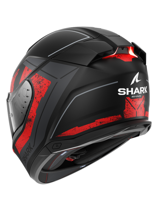 Shark SKWAL i3 RHAD Mattschwarz Chrom Rot