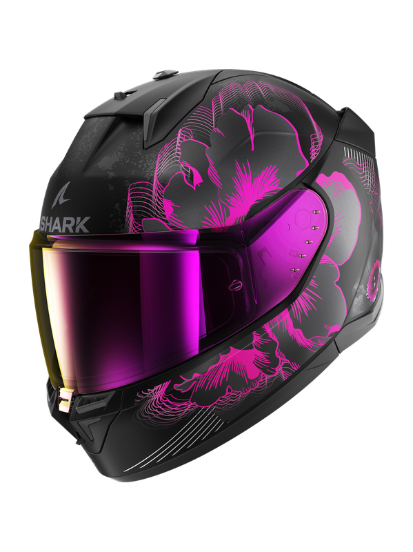 Shark D-SKWAL 3 MAYFER Mattschwarz Violett Anthrazit