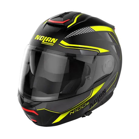 nolan fluo helmet Nolan N100-6 System helmet Surveyor 022 black/Fluo – Motor service Edgar Stijner