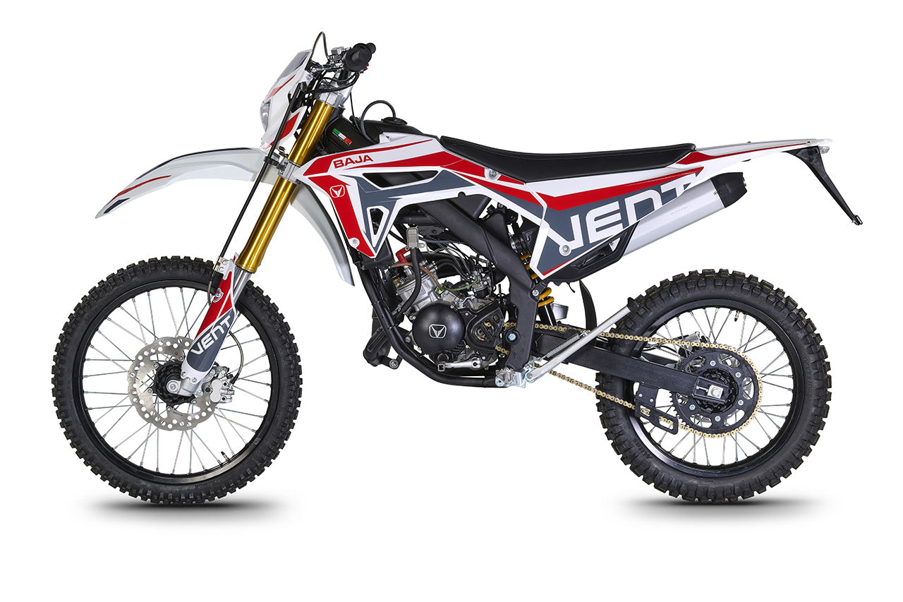 BAJA 50 Enduro Brommer wit/rood