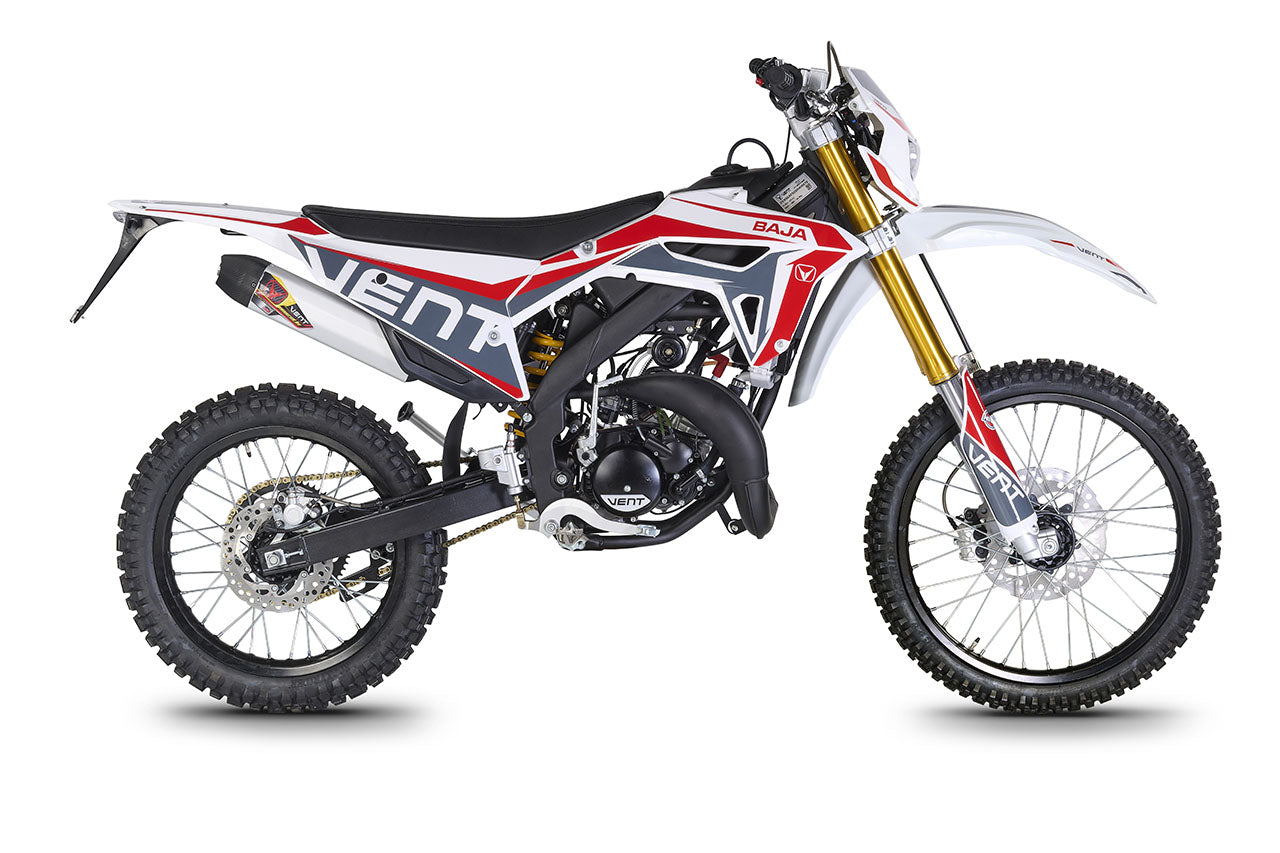 BAJA 50 Enduro Brommer wit/rood