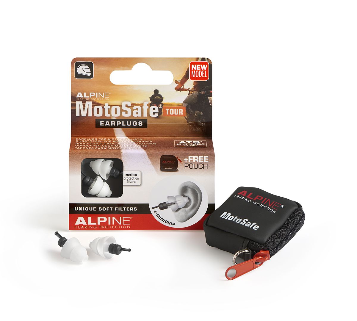 Alpine MotoSafe Tour Ohrstöpsel – Komfortabler Gehörschutz für den Tourenfahrer