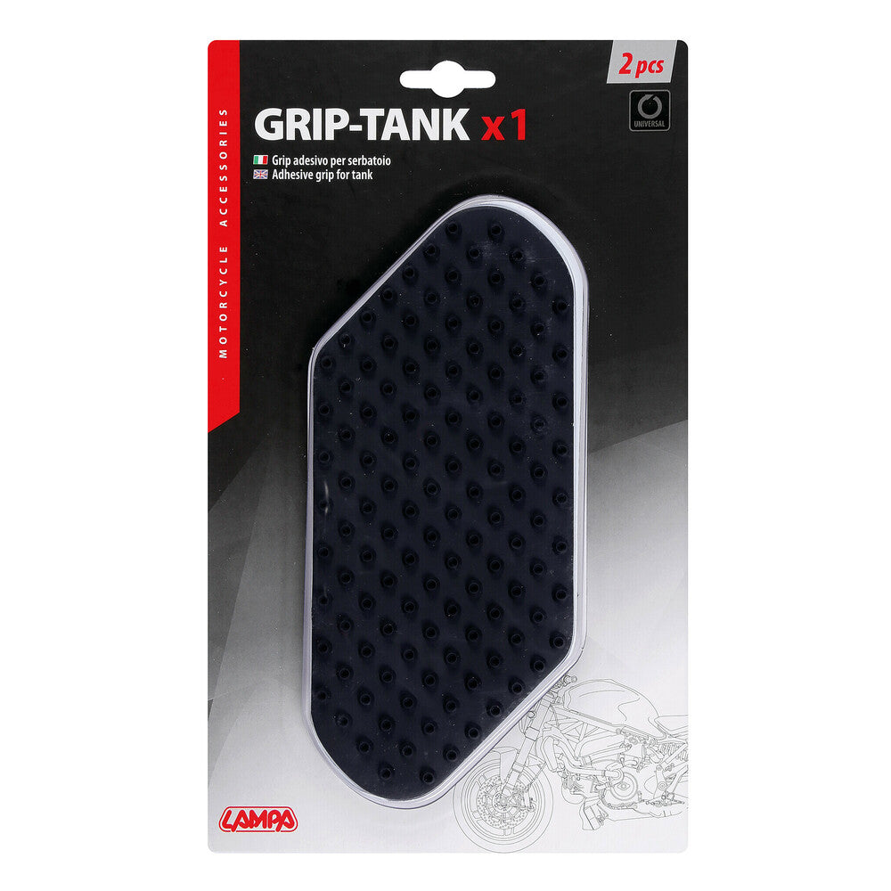 Lampa Grip-Tank X1, zelfklevende tankpads - zwart