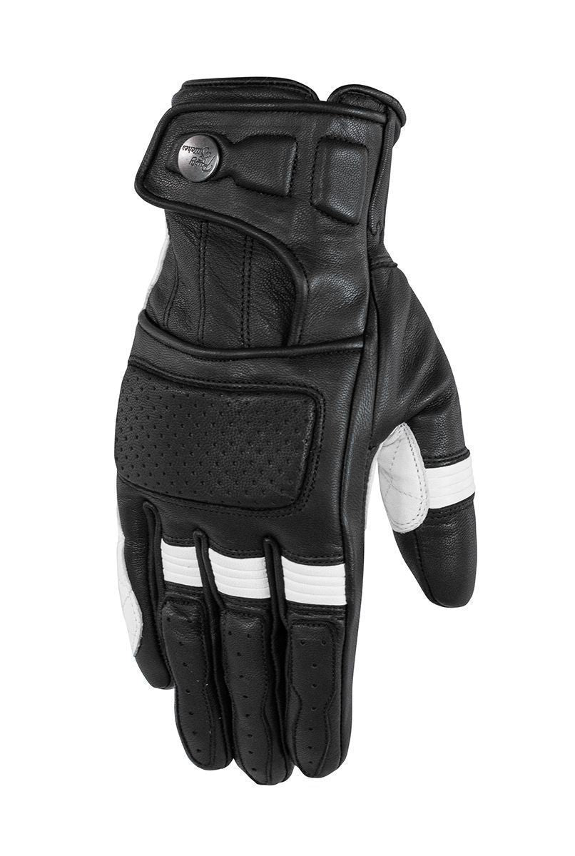 handschuhe schwarz weiß Rusty Stitches Handschuhe Calvin Schwarz-Weiß – Motor service Edgar Stijner