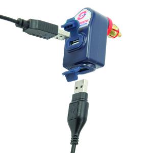Slimme 3300mA USB-lader met dubbele uitgang, met BIKE-plug.