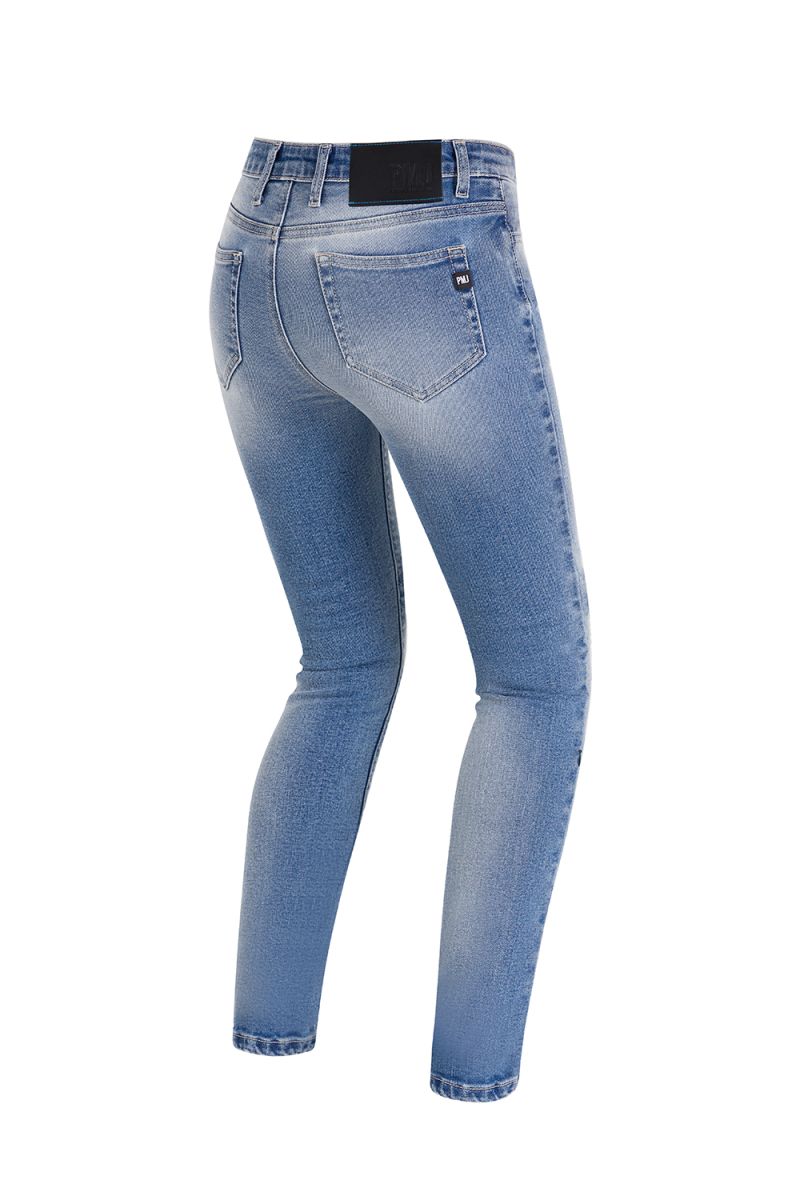 PMJ Ginevra Dames Motorjeans – Veiligheid & Stijl in Één in licht blauw