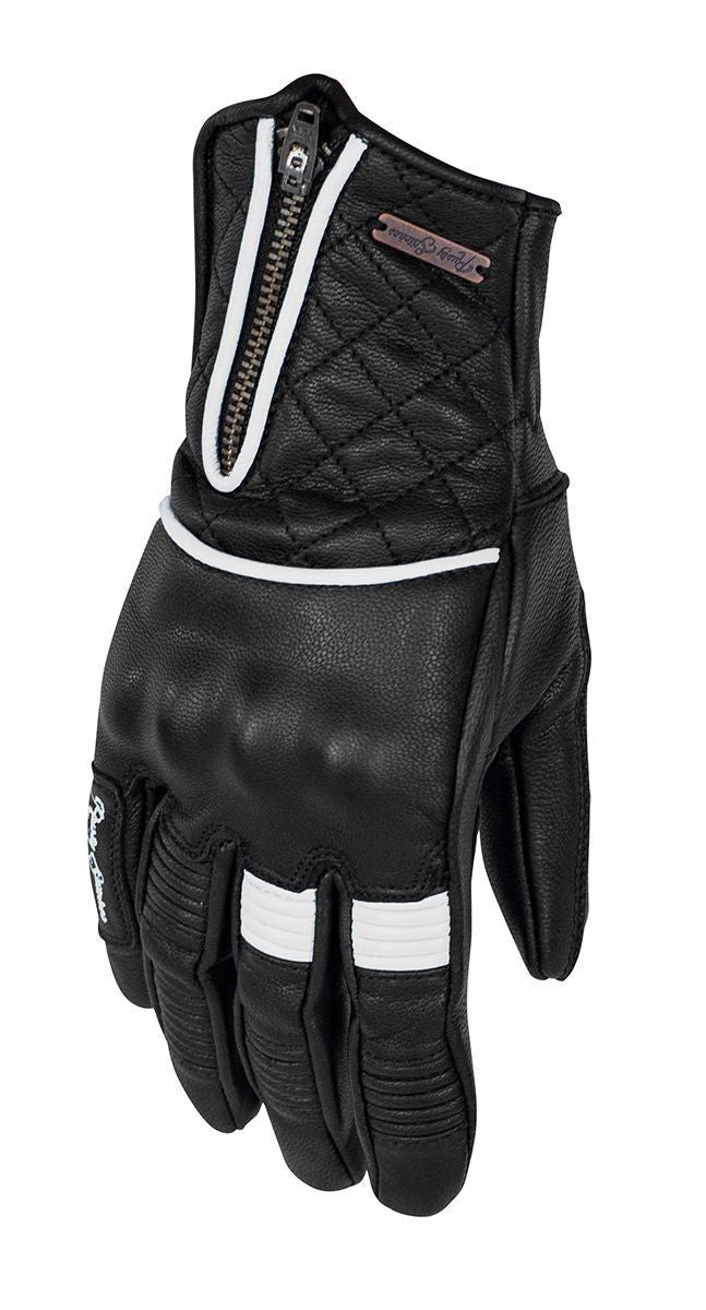 Rusty Stitches Gloves Lilly Black-White