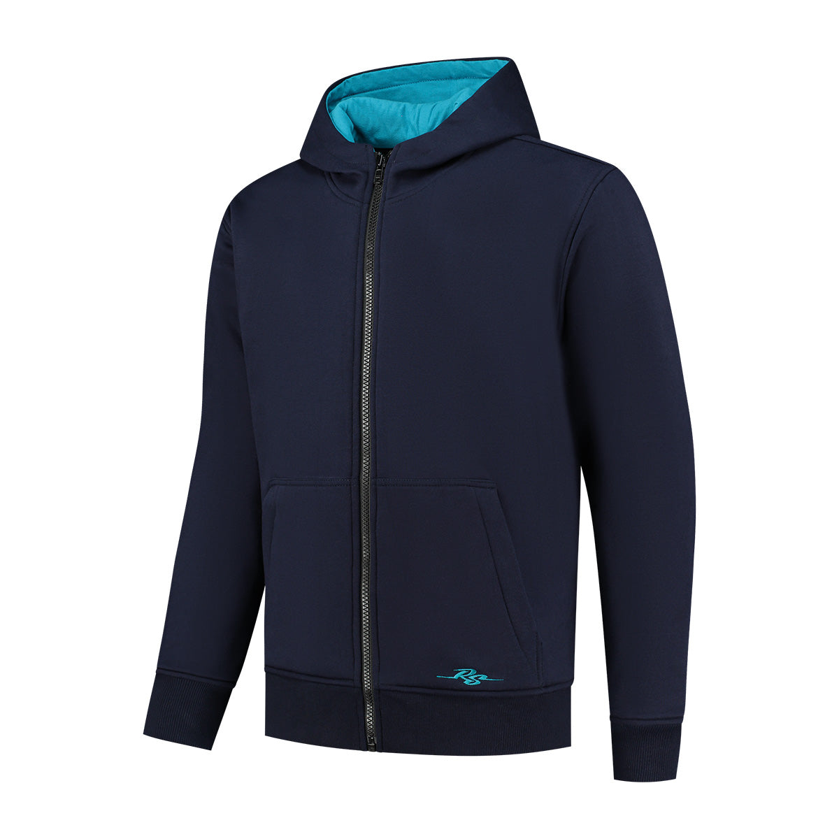 Rusty Stitches Jack Peter Navy Blue – Fleece-Motorradjacke mit Kevlar und CE-Schutz