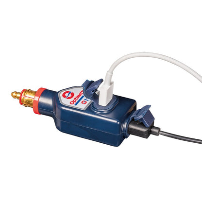 De draagbare 3300mA dubbele USB-lader, met inline 180° BIKE-plug voor uw Triumph, Ducati Multistrada of BMW motorfiets