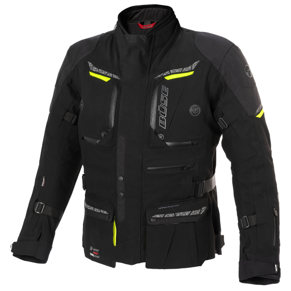BÜSE Storm Textieljas Zwart - Waterdicht 3-Laags Motorjas