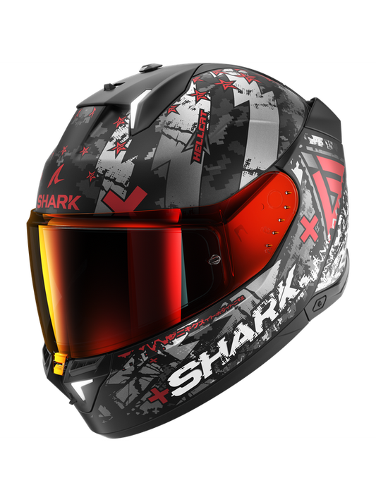 Shark Skwal i3 HELLCAT Mat Black Chrom Red