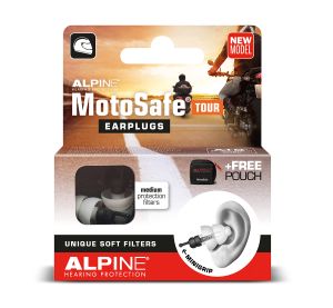 Alpine MotoSafe Tour Oordoppen – Comfortabele Gehoorbescherming voor de Toerrijder