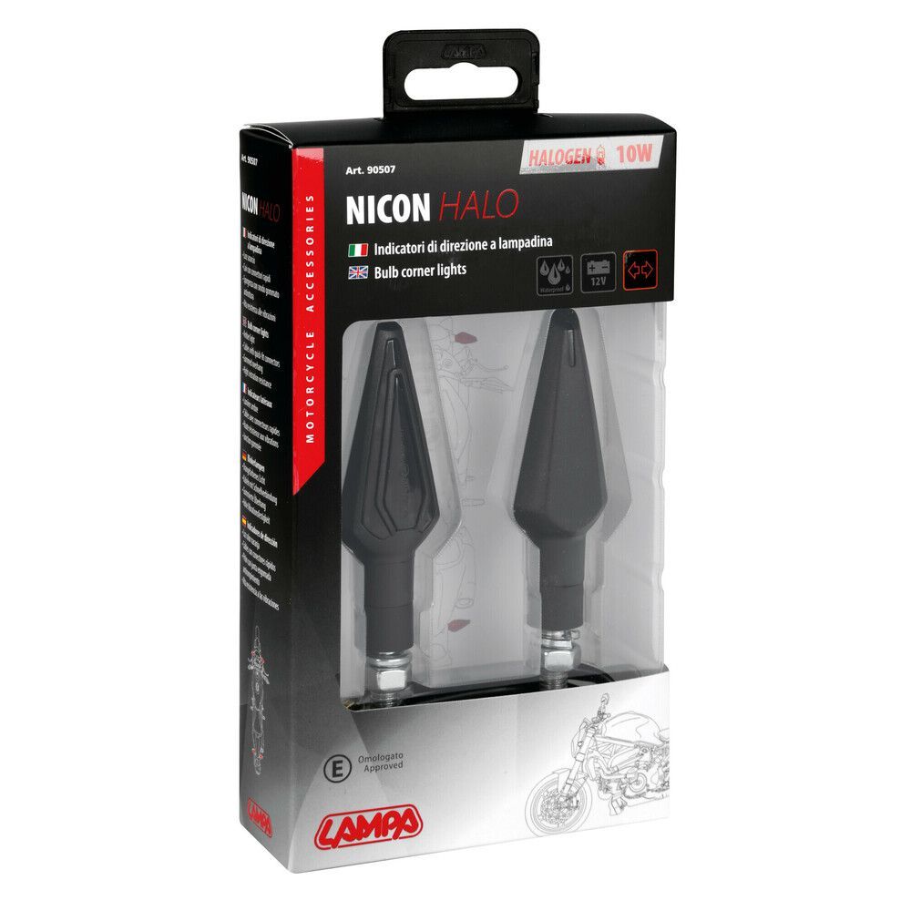 Lampa Nicon Halo Blinklicht - 10W Halogen - Schwarz
