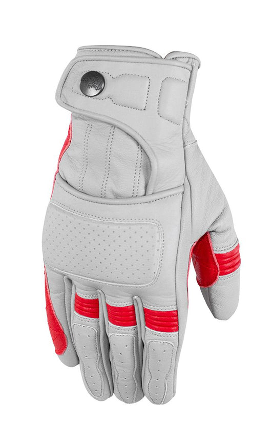Rusty Stitches Gloves Calvin Light grey-Red