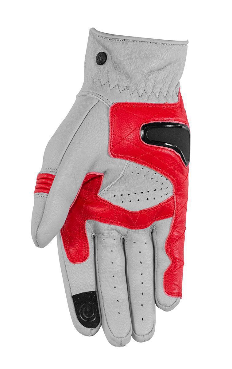 Rusty Stitches Gloves Calvin Light grey-Red