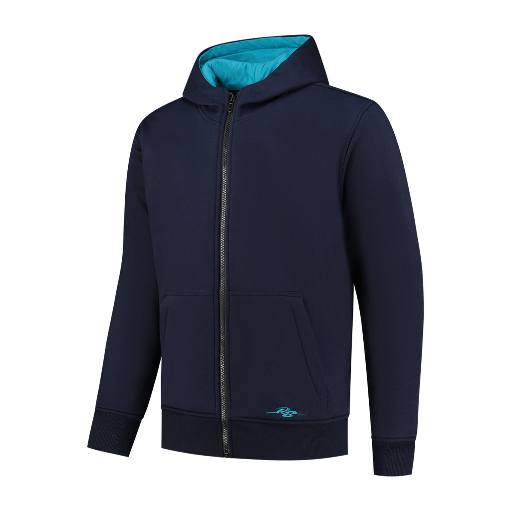 Rusty Stitches Jack Peter Marineblauw – Fleece Motorjas met Kevlar en CE-bescherming