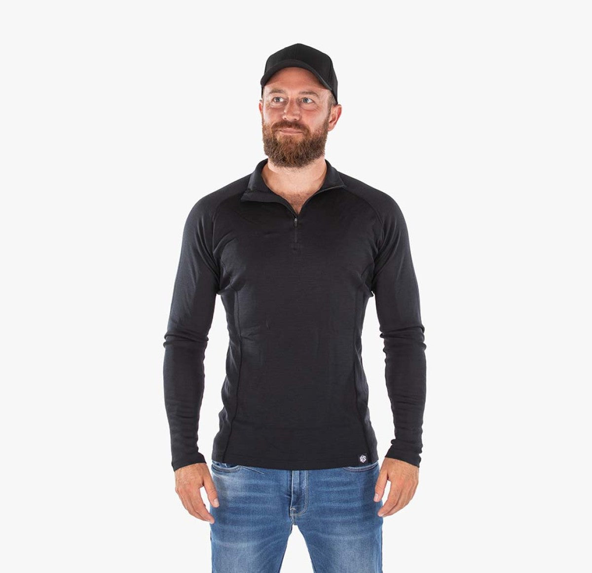 Rusty Stitches Merino Baselayer 200 Long Sleeves Half Zip - Thermoshirt Motor