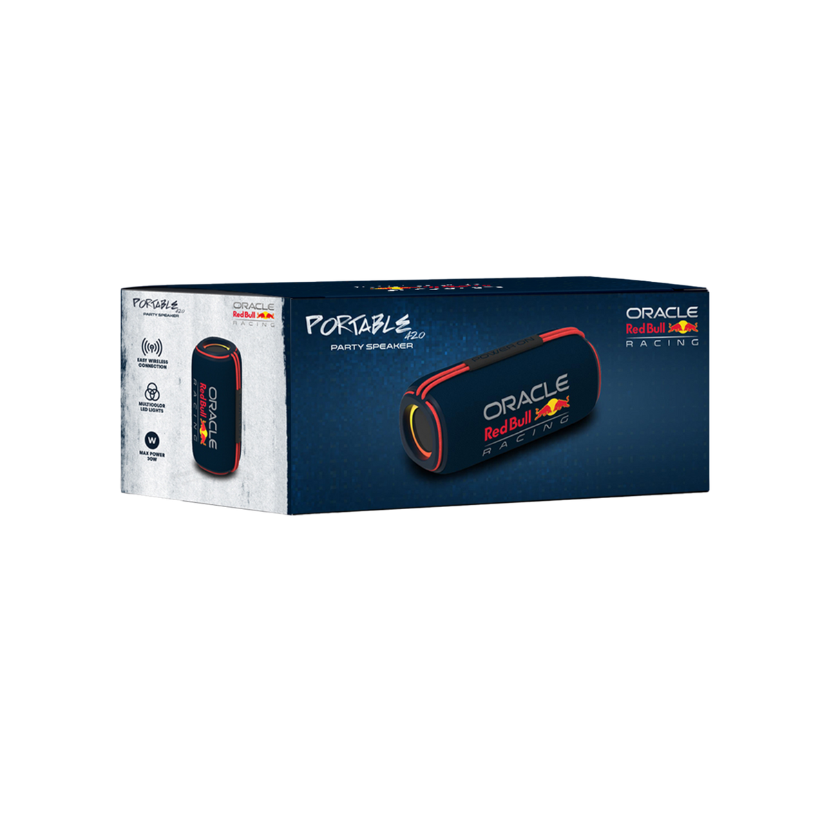 Bluetooth-Lautsprecher 30W Red Bull Racing - 2x15W Stereo Spritzwassergeschützt LED TWS