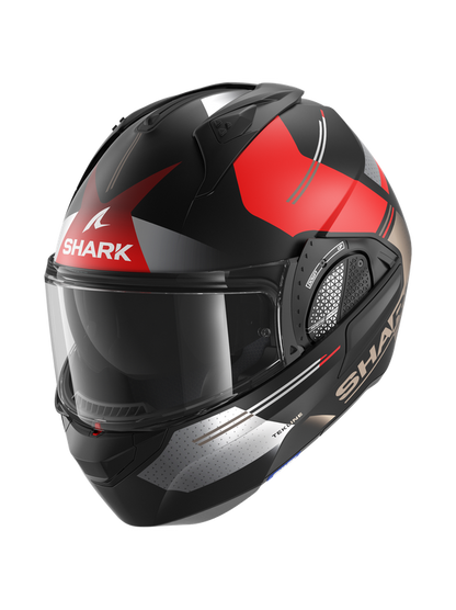 Shark Helm Evo GT Tekline Mattschwarz/Rot/Silber