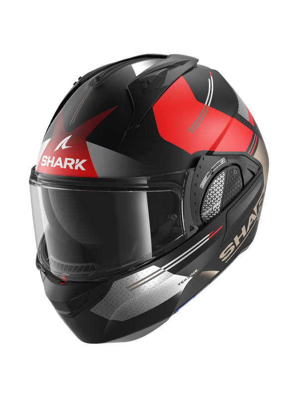 Shark Helm Evo GT Tekline Mattschwarz/Rot/Silber