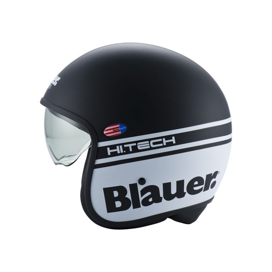 Blauer Helm Pilot 1.1 schwarz/weiß
